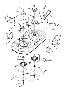 42" Mower Housing Assembly Diagram and Parts List for 7800370-FLT185420 2008 Briggs and Stratton Lawn Tractor